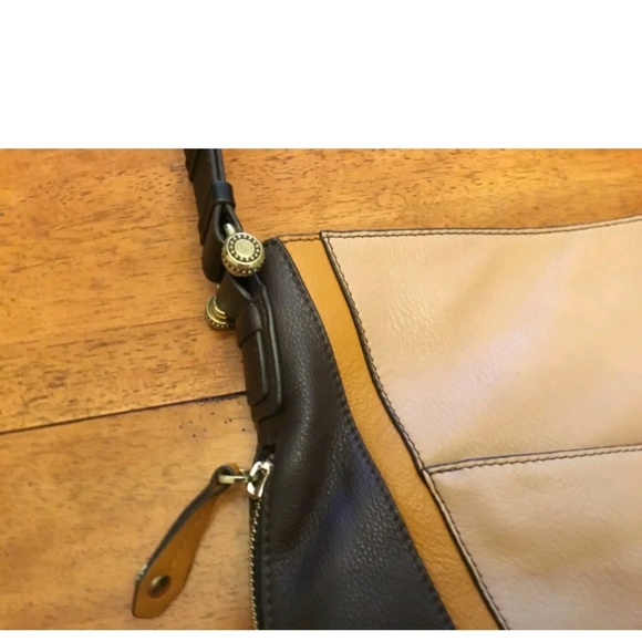 OrYANY multi color large leather handbag with brass hardware - Picture 7 of 15